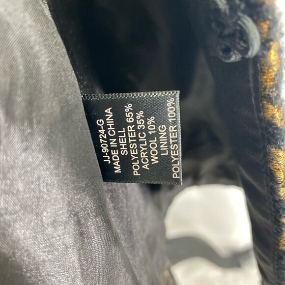 Ark & Co. Women's NWT Black Gold Formal Metallic Silk Wool Luxury Jacket M/C38 - Picture 10 of 10